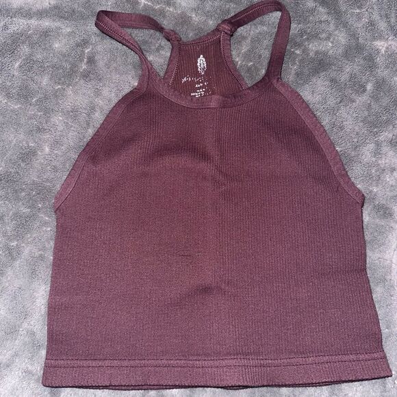 Free People Happiness Runs Tank in Plum Size XS/S - Picture 2 of 6